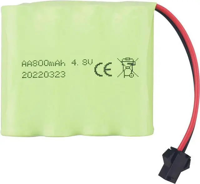 Alt view image 4 of 7 - sea jump Accessories 2PCS AA 4.8V 800mAh Rechargeable RC Toy Car Battery SM2P Plug RC Truck Stunt Car Excavator Toy Car Battery and USB Charging Cable