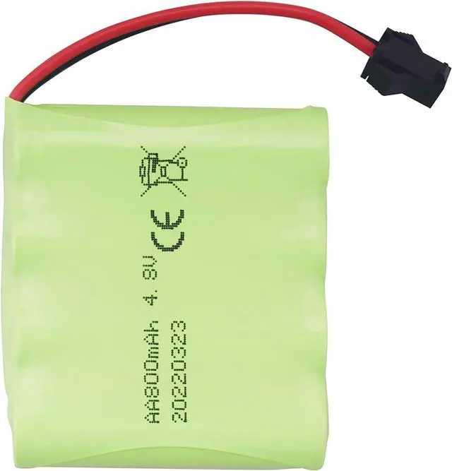 Alt view image 5 of 7 - sea jump Accessories 2PCS AA 4.8V 800mAh Rechargeable RC Toy Car Battery SM2P Plug RC Truck Stunt Car Excavator Toy Car Battery and USB Charging Cable