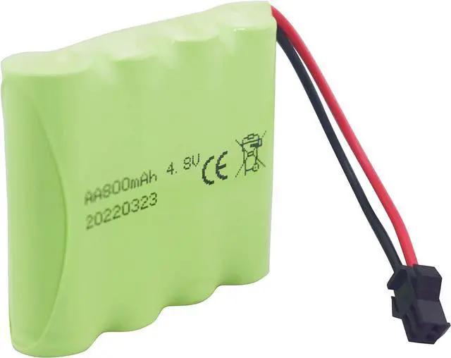 Alt view image 7 of 7 - sea jump Accessories 2PCS AA 4.8V 800mAh Rechargeable RC Toy Car Battery SM2P Plug RC Truck Stunt Car Excavator Toy Car Battery and USB Charging Cable