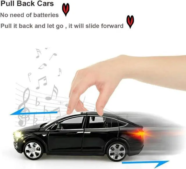 Alt view image 4 of 7 - SASBSC Toy Cars Model X 1:32 Pull Back Vehicles Diecast Car Model Car Toys for Boys and Girls 3 to 12 Years Old