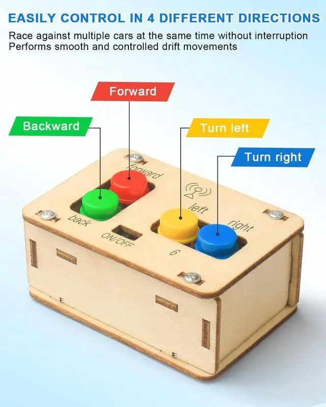 Alt view image 5 of 6 - Poraxy STEM Kits for Kids Age 8-10-12, Building Remote Control Model Car, Wooden 3D Puzzles, Toys for Ages 8-13, Science Educational Projects Crafts, Gifts for 8 9 10 11 12 13 Year Old Teen Boys Girls