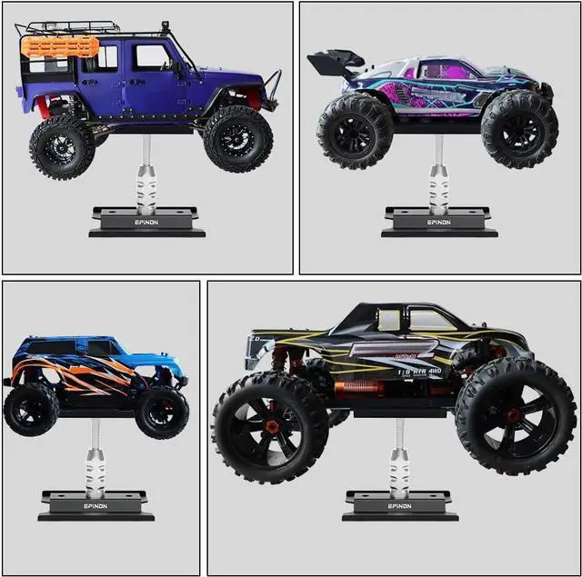 Alt view image 6 of 6 - RC Car Stand RC Work Stand RC Car Repair Work Stand with RC Screwdriver Kit Screws Pallet for 1/8 1/10 1/12 1/16 1/18 RC Car Truck Crawler (Black)