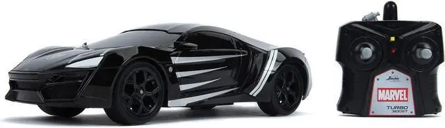 Alt view image 2 of 6 - Marvel Black Panther 1:16 Lykan Hypersport RC Radio Control Cars, Toys for Kids and Adults