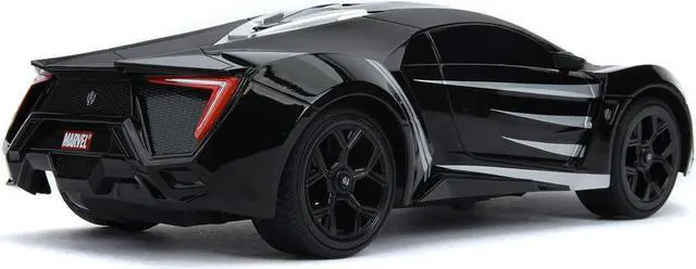 Alt view image 5 of 6 - Marvel Black Panther 1:16 Lykan Hypersport RC Radio Control Cars, Toys for Kids and Adults