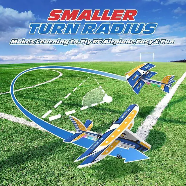 Alt view image 5 of 6 - DEERC RC Plane, 2.4GHZ Remote Control Airplane W/ 3 Batteries & 6-axis Gyro Stabilizer, 2CH RTF RC Glider Toy for Beginners Kids Boys Girls Adults