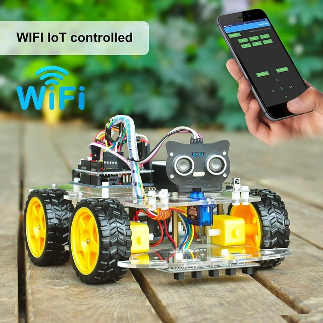 Alt view image 2 of 7 - Robot Car Starter Kit, STEM Remote Controlled App Motorized Robotics for Building Programming & Learning to Code, IOT DIY for Teens & Adults