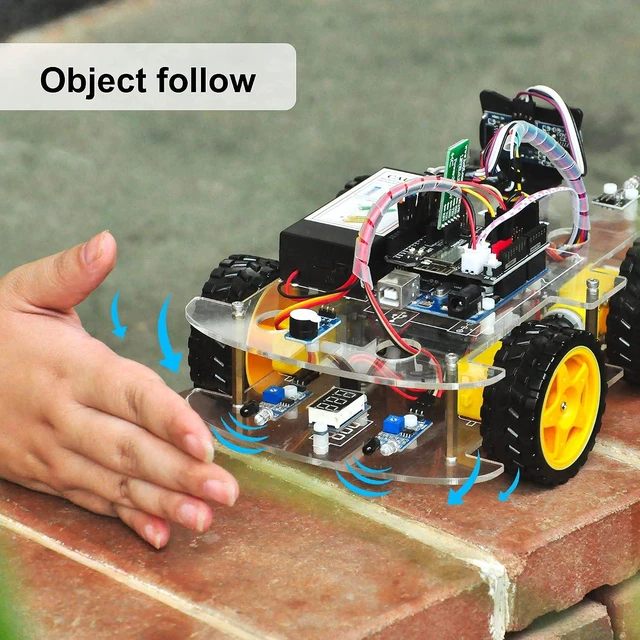 Alt view image 5 of 7 - Robot Car Starter Kit, STEM Remote Controlled App Motorized Robotics for Building Programming & Learning to Code, IOT DIY for Teens & Adults