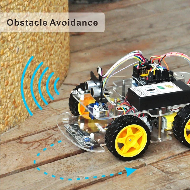 Alt view image 6 of 7 - Robot Car Starter Kit, STEM Remote Controlled App Motorized Robotics for Building Programming & Learning to Code, IOT DIY for Teens & Adults