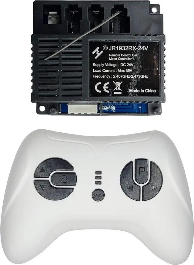 Main image of 2.4G Bluetooth Remote Control and JR1932RX-24V Receiver Control Box Mother Board for Kids Powered Wheels Children Ride On Car Replacement Parts