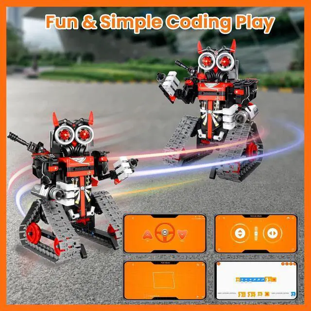 Alt view image 5 of 7 - GILI Robot Building Remote Control Gift STEM Building Kit for Boys 8-12 - 3 in 1 Educational Toys for 6 7 8 9 10 11 12 + Year Old Boys Birthday Gifts for Kids - Tracked Racer Car Tank Robotics