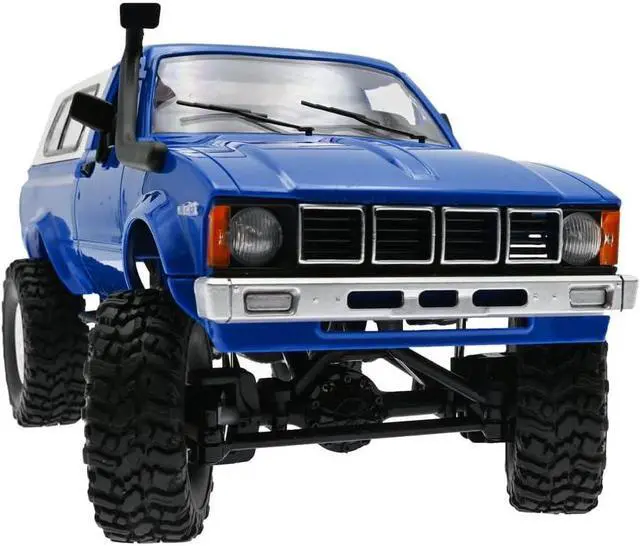 Alt view image 2 of 7 - The perseids RC Rock Crawler WPL C24 RTR 1/16 Pickup Trucks Blue with LED Lights 2.4Ghz 4x4 Off-Road RC Semi Trucks All Terrain Car, RC Crawler Remote Control Truck for Adults