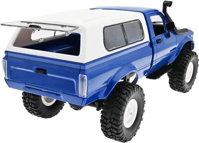 Alt view image 4 of 7 - The perseids RC Rock Crawler WPL C24 RTR 1/16 Pickup Trucks Blue with LED Lights 2.4Ghz 4x4 Off-Road RC Semi Trucks All Terrain Car, RC Crawler Remote Control Truck for Adults