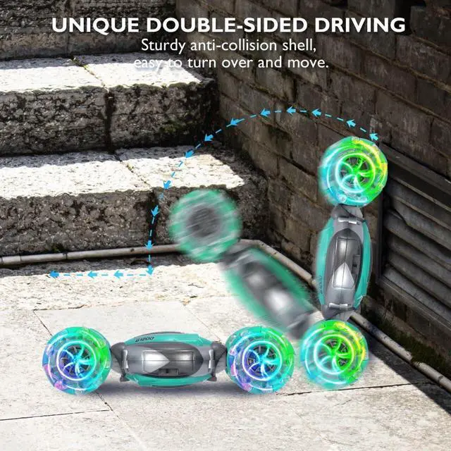 Alt view image 3 of 6 - Gesture Sensing RC Stunt Car, 2.4GHz 4WD Gesture Remote Control Car Toys for 6-12 yr Boys Girls, 360° Double-Side Rotation Hand Controlled Twist Car with Lights, Birthday Xmas Gifts for Kids Age 8-12