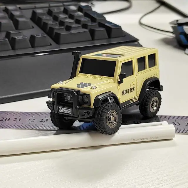 Alt view image 2 of 7 - SoloGood LDARC RC Car X43 Remote Control Car 1:43 Scale 4WD Mini Climbing Vehicle Car RTR for Adults 2.4GHz 1/43 RC Car (Desert Yellow)