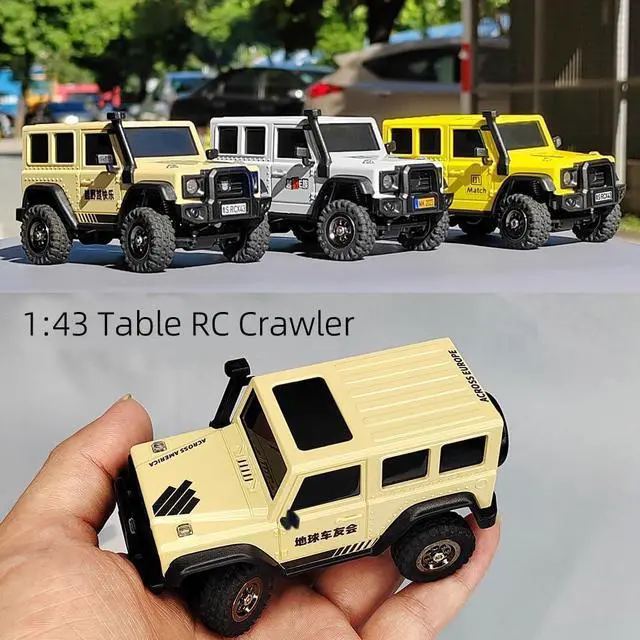 Alt view image 6 of 7 - SoloGood LDARC RC Car X43 Remote Control Car 1:43 Scale 4WD Mini Climbing Vehicle Car RTR for Adults 2.4GHz 1/43 RC Car (Desert Yellow)