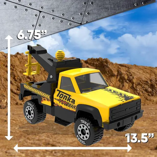 Alt view image 5 of 7 - Tonka Steel Classics, Tow Truck - Made with Steel & Sturdy Plastic, Yellow Toy Construction Truck, Boys and Girls, Kids, Toddlers, Ages 3+