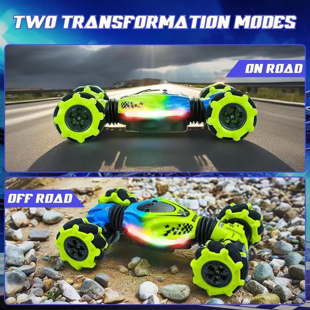 Alt view image 4 of 7 - Gesture RC Car for Boys Girls 6-12 Year 4WD Remote Control Car 360° Rotate Off-Road Drift Hand Controlled Twist Cars with Light Music for Kids Toy Birthday Xmas Gift