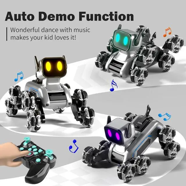 Alt view image 3 of 6 - 8WD Remote Control Car for Boys Toys Age 4-6, Gesture Sensing Stunt Rc Cars Dog for Kids 8-10, RC Car for Boys 5-7,Boys Birthday Gifts 8-12