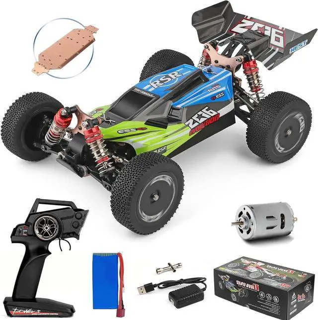 Main image of GoolRC WLtoys 144001 RC Car, 4WD 2.4GHz 60km/h High Speed Remote Control Car Off-Road RC Trucks, 1:14 Scale RC Buggy with RTR Aluminum Alloy Chassis 550 Motor Gifts for Adults