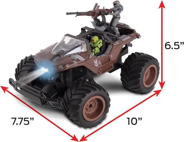 Alt view image 4 of 6 - NKOK Halo Infinite RC: UNSC Warthog Mud Hog - Stunt Performing, Master Chief & Spartan, 2.4 GHz Radio Control Vehicle
