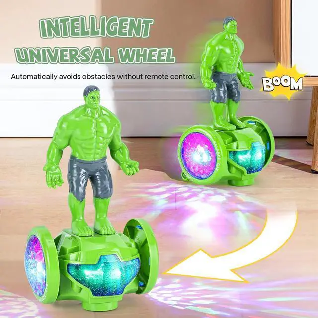 Alt view image 4 of 7 - Robot Toys for Boys Girls 4-6 Years Old,Kids Toys Car with Music and Lights,Interactive Electric Toy Bump and Go Cars for Toddlers 3-5,Birthday for 2 3 4 5 6 Year Old Kids (Green)