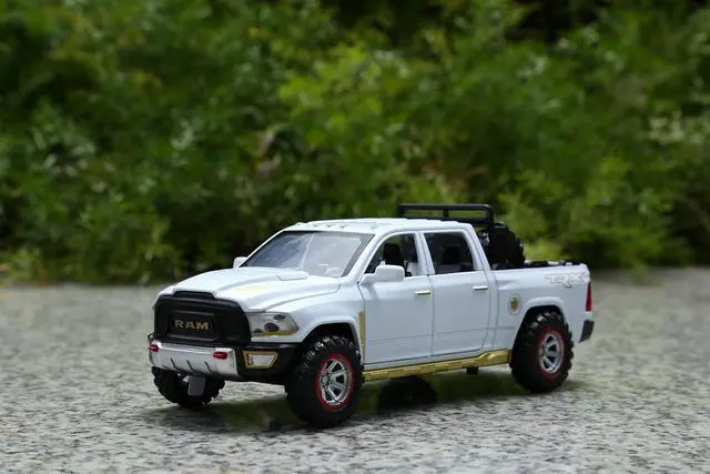 Alt view image 5 of 7 - SASBSC RAM 1500 Toy Trucks for Boys Age 3-5 Pickup Truck Toys for 3 4 5 6 7 8 Year Old Boys Diecast Trucks with Light and Sound Metal Toy Trucks Pull Back Toy Cars for 3+ Years Kids Gifts