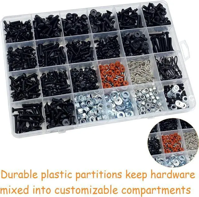Alt view image 4 of 6 - 1000pcs RC Screw Kit RC Car Tool Kit, Hardware Fasteners for Traxxas Arrma Redcat Axial RC4WD HSP HPI SCX10 Losi 1/8 1/10 1/12 1/16 RC Cars Trucks Crawler, RC Screws Accessories
