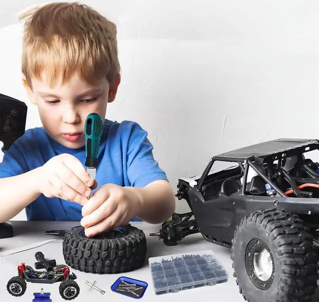 Alt view image 5 of 6 - 1000pcs RC Screw Kit RC Car Tool Kit, Hardware Fasteners for Traxxas Arrma Redcat Axial RC4WD HSP HPI SCX10 Losi 1/8 1/10 1/12 1/16 RC Cars Trucks Crawler, RC Screws Accessories