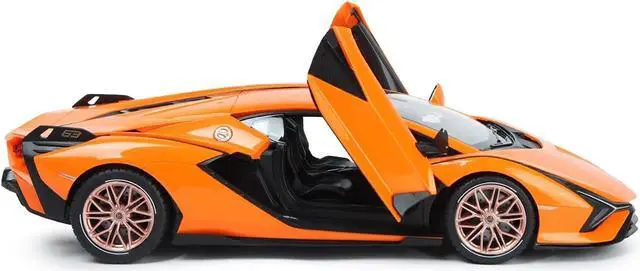 Alt view image 3 of 7 - RASTAR RC Car 1/14 Scale 2.4Ghz Lamborghini Sian FKP 37 Radio Remote Control R/C Toy Car Model Vehicle (Orange)