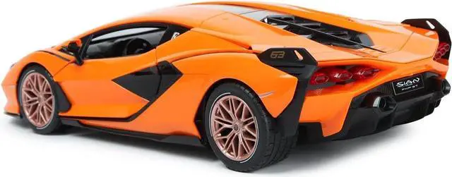 Alt view image 4 of 7 - RASTAR RC Car 1/14 Scale 2.4Ghz Lamborghini Sian FKP 37 Radio Remote Control R/C Toy Car Model Vehicle (Orange)