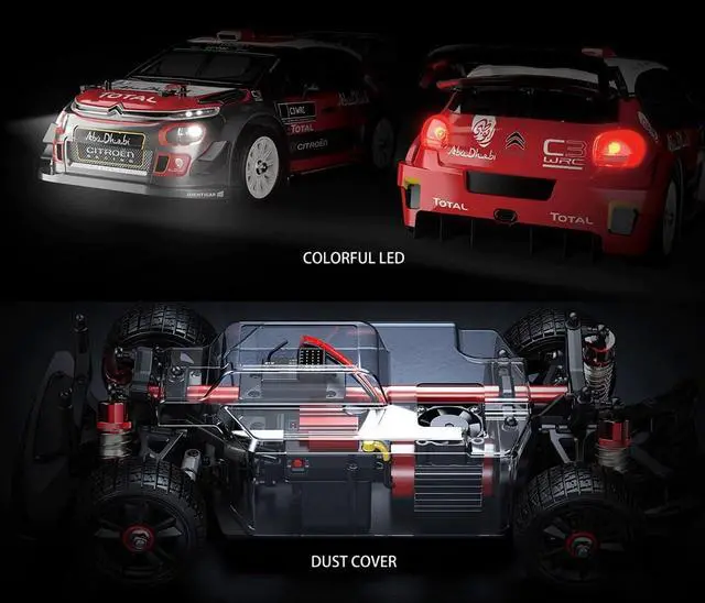 Alt view image 5 of 6 - 4x4 Brushless Rc Cars 14303 Hyper 4wd Rc Car All-Road RC Drift Car Brushless Scale 2.4G 4wd High Speed Electric,Terreneitor 4x4 Carros,1/14 Citroen C3 Fast RC Cars for Adults