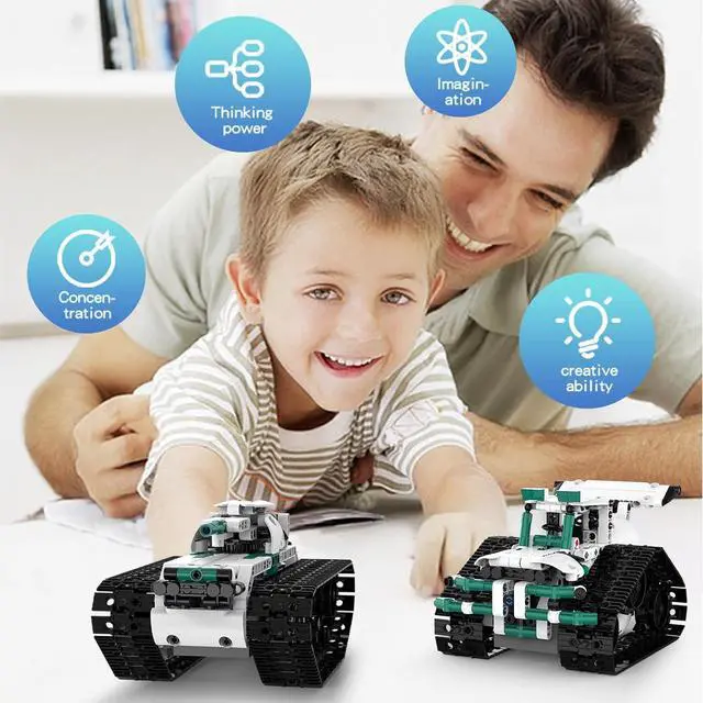 Alt view image 5 of 6 - Technique Car Building Blocks Set, 13in1 Remote & APP Control Tracked Racer/Robot/Truck/Tank/Plane, STEM Kits for Kids Age 8-10, Building Toy Gifts for Boys Girls 8-16, (550 PCS)