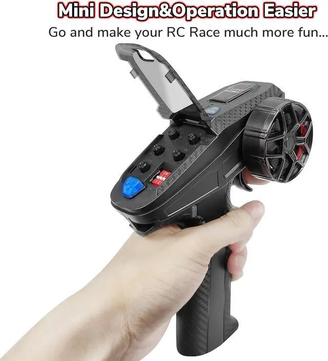 Alt view image 7 of 7 - DUMBORC X6PM-350 2.4GHz 6CH Mini RC Radio Transmitter with X6FG Gyro Receiver with Low Voltage Alarm & Fail-Safe Function Mixed Mode for RC Vehicle Car Boat Tank Model Parts Portable Remote Controller