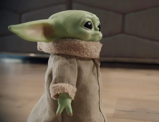 Alt view image 2 of 7 - Mattel Star Wars The Mandalorian Grogu RC 12-inch Plush Toy, Real Moves Soft Body Doll with Remote-Controlled Motion & Sounds