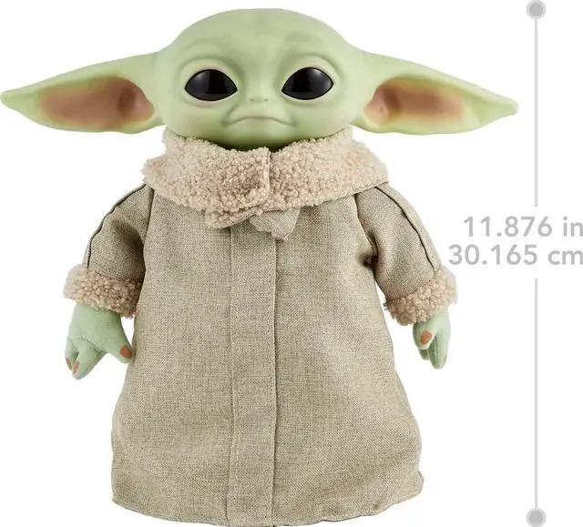 Alt view image 3 of 7 - Mattel Star Wars The Mandalorian Grogu RC 12-inch Plush Toy, Real Moves Soft Body Doll with Remote-Controlled Motion & Sounds