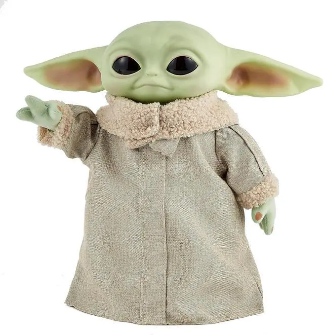 Alt view image 4 of 7 - Mattel Star Wars The Mandalorian Grogu RC 12-inch Plush Toy, Real Moves Soft Body Doll with Remote-Controlled Motion & Sounds