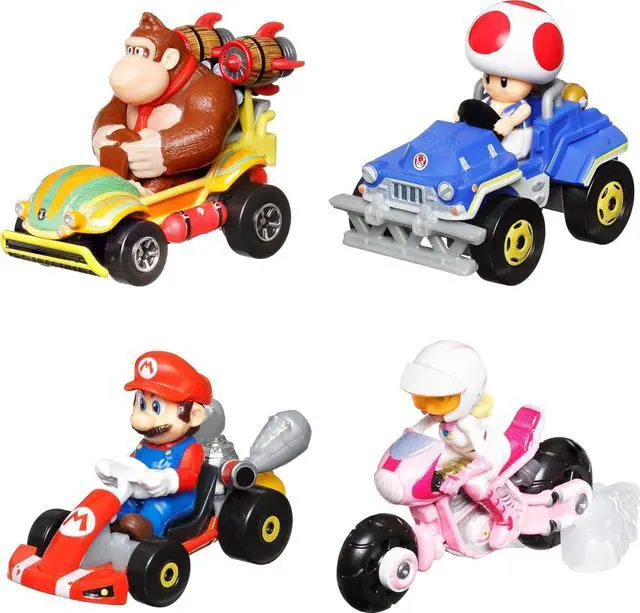 Main image of Hot Wheels The Super Mario Bros. Movie Track Set, Jungle Kingdom Raceway Playset with Mario Die-Cast Toy Car Inspired by The Film
