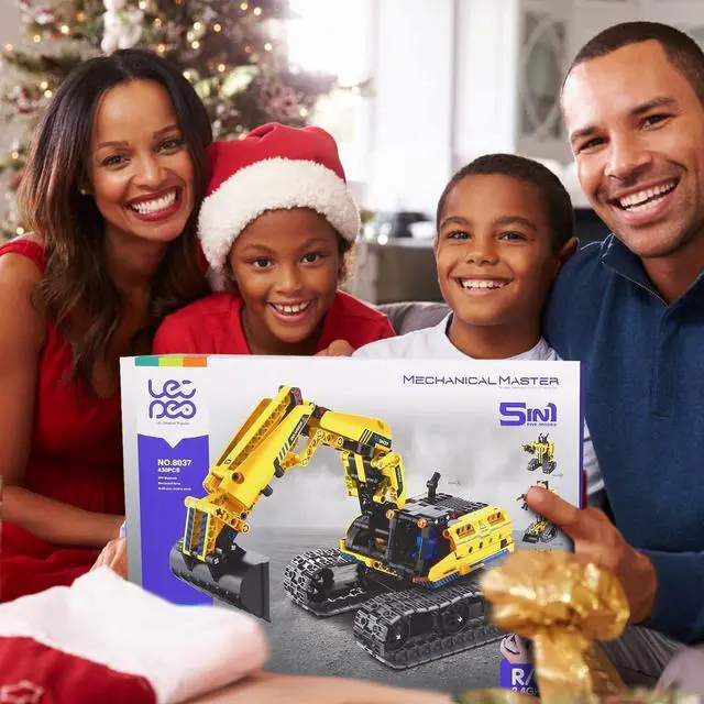 Alt view image 7 of 7 - 5 in 1 Building Toys STEM Robotics Kit, 430 PCS Blocks RC Robot Erector Sets, APP & Remote Control Excavator Science Kits for Kids Age 6 7 8 9 10 11 12-14, DIY Educational Gift for Boys & Girls