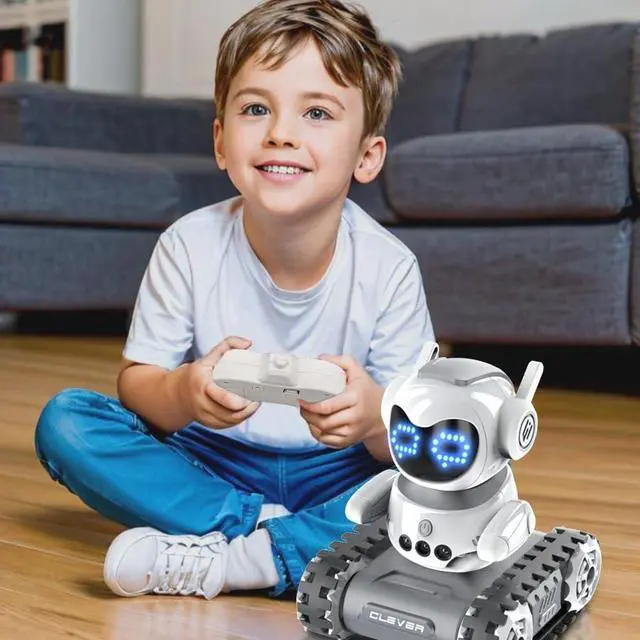 Alt view image 3 of 7 - Remote Control Robot with LED and Music,Rechargeable Walkie Talkie Robot Toys for Kids, Auto-Demonstration Robot with Gesture Sensing,Birthday Gifts for Children.