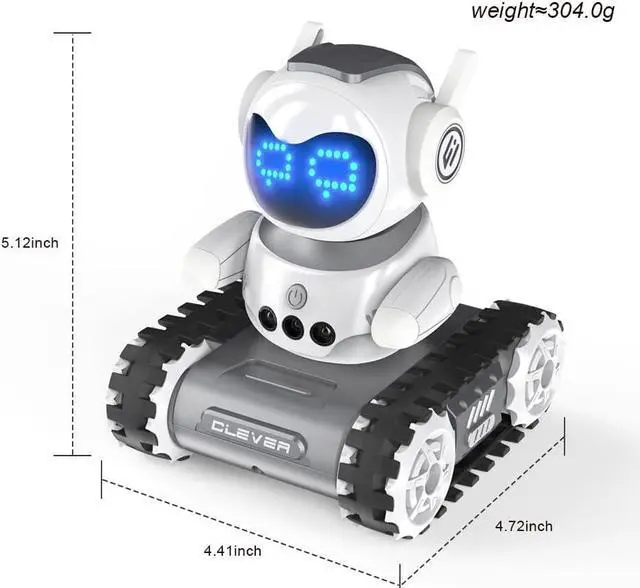Alt view image 7 of 7 - Remote Control Robot with LED and Music,Rechargeable Walkie Talkie Robot Toys for Kids, Auto-Demonstration Robot with Gesture Sensing,Birthday Gifts for Children.