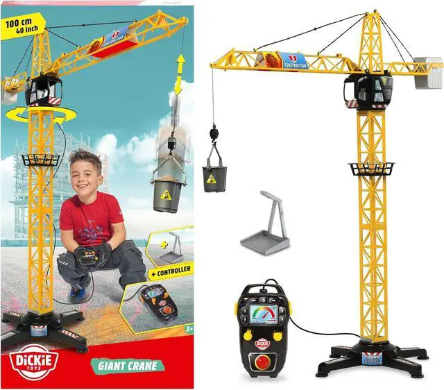 Alt view image 6 of 6 - Dickie Toys 40" Giant Crane Playset , Yellow