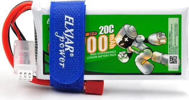 Alt view image 5 of 6 - (2-Pack) 7.4V 2700mAh 20C Li-Po Battery Replacement for WLTOYS 12428 RC Car 1/12, Deans-T Plug with 2S Balance Charger