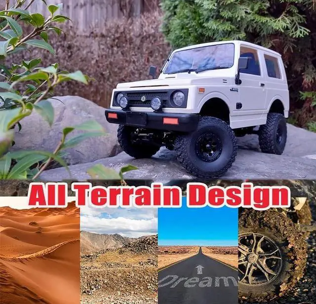 Alt view image 5 of 7 - WPL C74 RC Truck 1/10 RC Crawler Off Road Truck 4x4 RC Rock Crawler RTR with Proportional Steering 370 Motor, Counter Rotating Gearbox, Leaf Spring Chassis Hobby Grade Toy