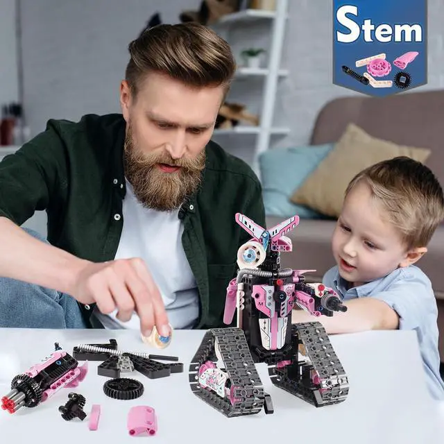 Alt view image 3 of 6 - STEM Projects Robot Building Toys for Kids Ages 7-9 8-12 Years Old, Girls 3 in 1 Remote Control Robotics Kit, Educational Science Coding Car Set, Best Birthday
