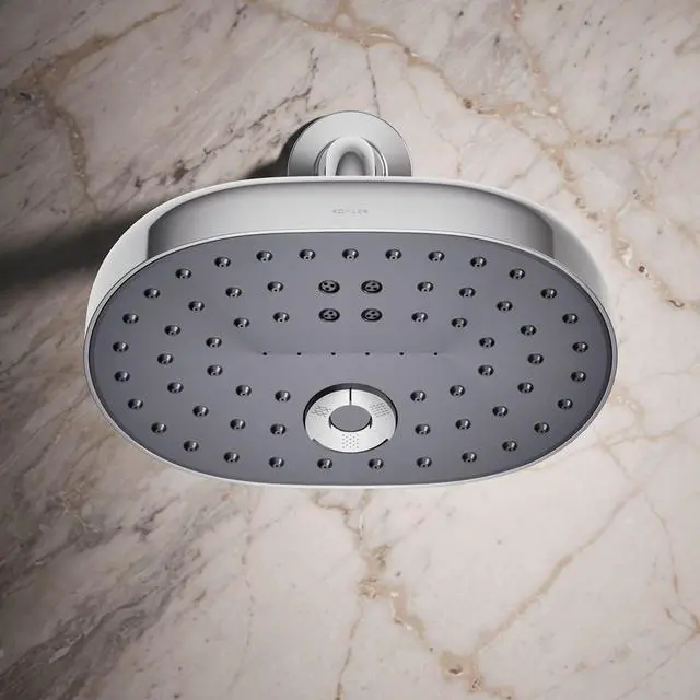 Alt view image 4 of 7 - KOHLER 26290-CP Statement Three-Function SHOWERHEAD, Maximum Spray Performance with Mode Selector Buttons, Polished Chrome, 2.5 GPM