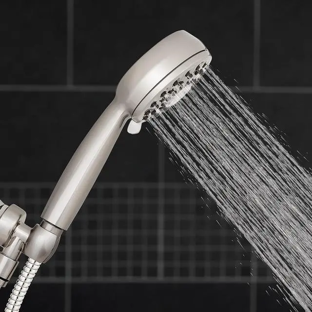 Alt view image 7 of 7 - Waterpik High Pressure Hand Held Shower Head With Hose, PowerPulse Massage 7-Mode, Brushed Nickel XPB-769ME