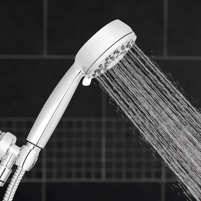 Alt view image 7 of 7 - High Pressure Hand Held Shower Head With Hose PowerPulse Massage 7-Mode Chrome XPB-763ME