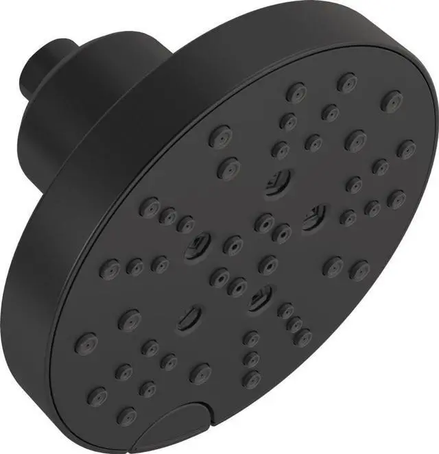 Main image of Delta 52668-BL UniversalShoweringComponents H2Okinetic 5-Setting Raincan Shower Head, Matte Black