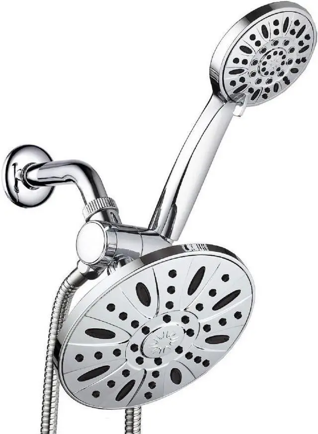 Alt view image 7 of 7 - AquaDance 7" Premium High Pressure 3-Way Rainfall Combo Combines The Best of Both Worlds-Enjoy Luxurious Rain Showerhead and 6-Setting Hand Held Shower Separately or Together, Chrome