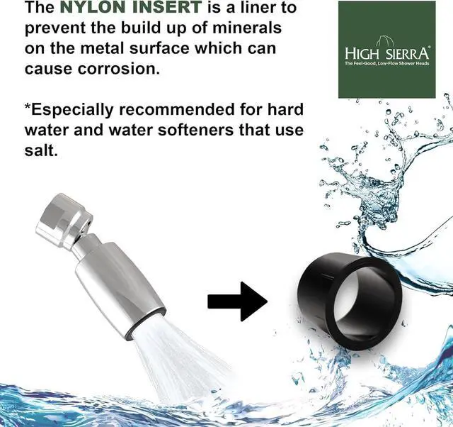 Alt view image 3 of 5 - High Sierra Showerheads® - CLASSIC Solid Metal 2.0 GPM Award Winning, High Pressure Shower Head, Patented Nozzle Never Clogs - Polished Chrome Finish